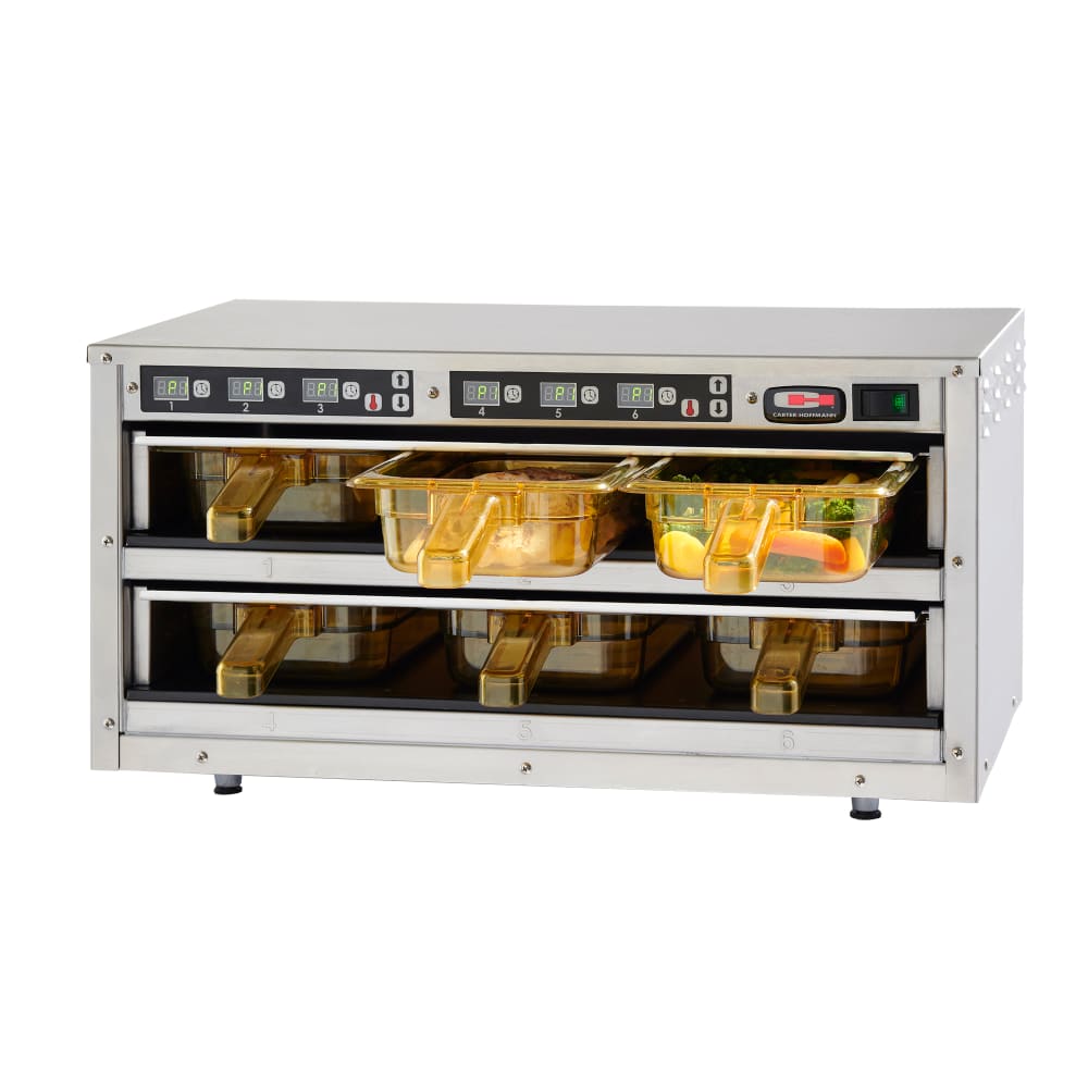 503-MC212S2T 24.38"W Freestanding Warming Unit w/ (2) 18" Compartments, 120v