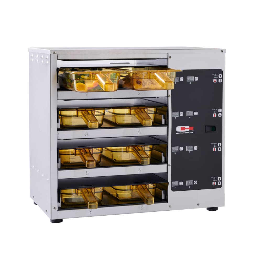 503-MC423GS2T 24.38"W Freestanding Warming Unit w/ (4) 12" Compartments, 120v