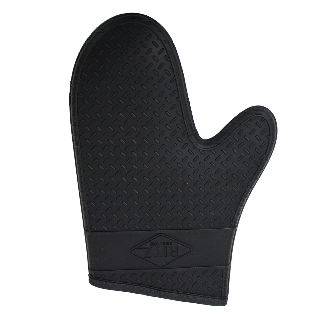 752-RZS685BK13 13" RITZ® 685 Conventional Oven Mitt - Silicone w/ Cotton Lining, Black