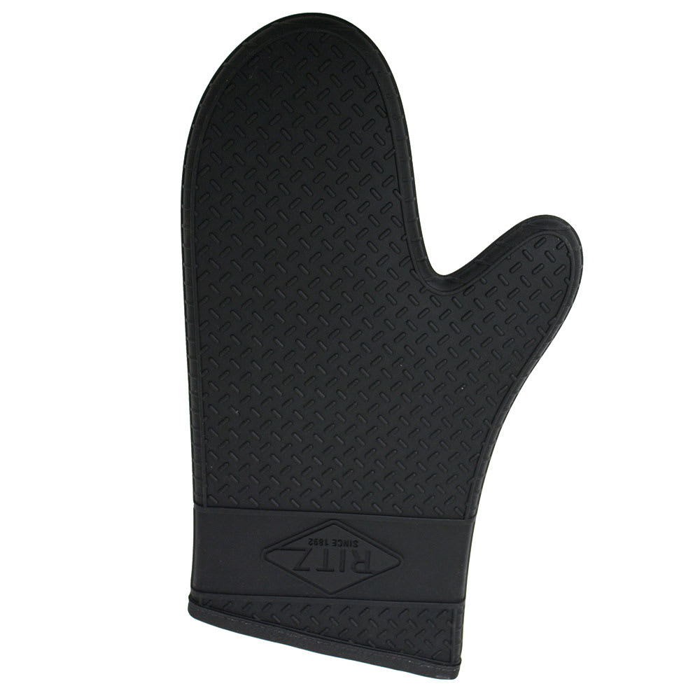 752-RZS685BK15 15" RITZ® 685 Conventional Oven Mitt - Silicone w/ Cotton Lining, Black