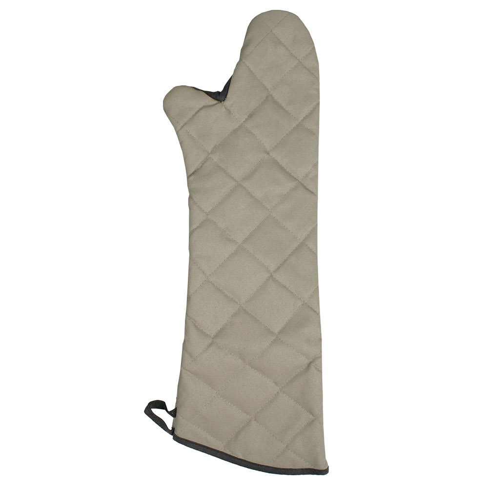 752-CL2PX24ELBETF1 24" Conventional Oven Mitt - Pyrotex®, Beige/Black
