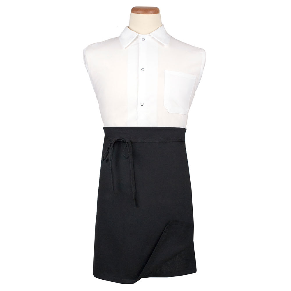 752-CL4WABK1 Waist Apron - 32" x 21 1/2", Cotton/Poly, Black