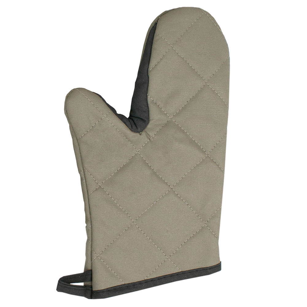 752-CL2PX23BETF1 13" Conventional Oven Mitt - Wrist Length, Beige/Black