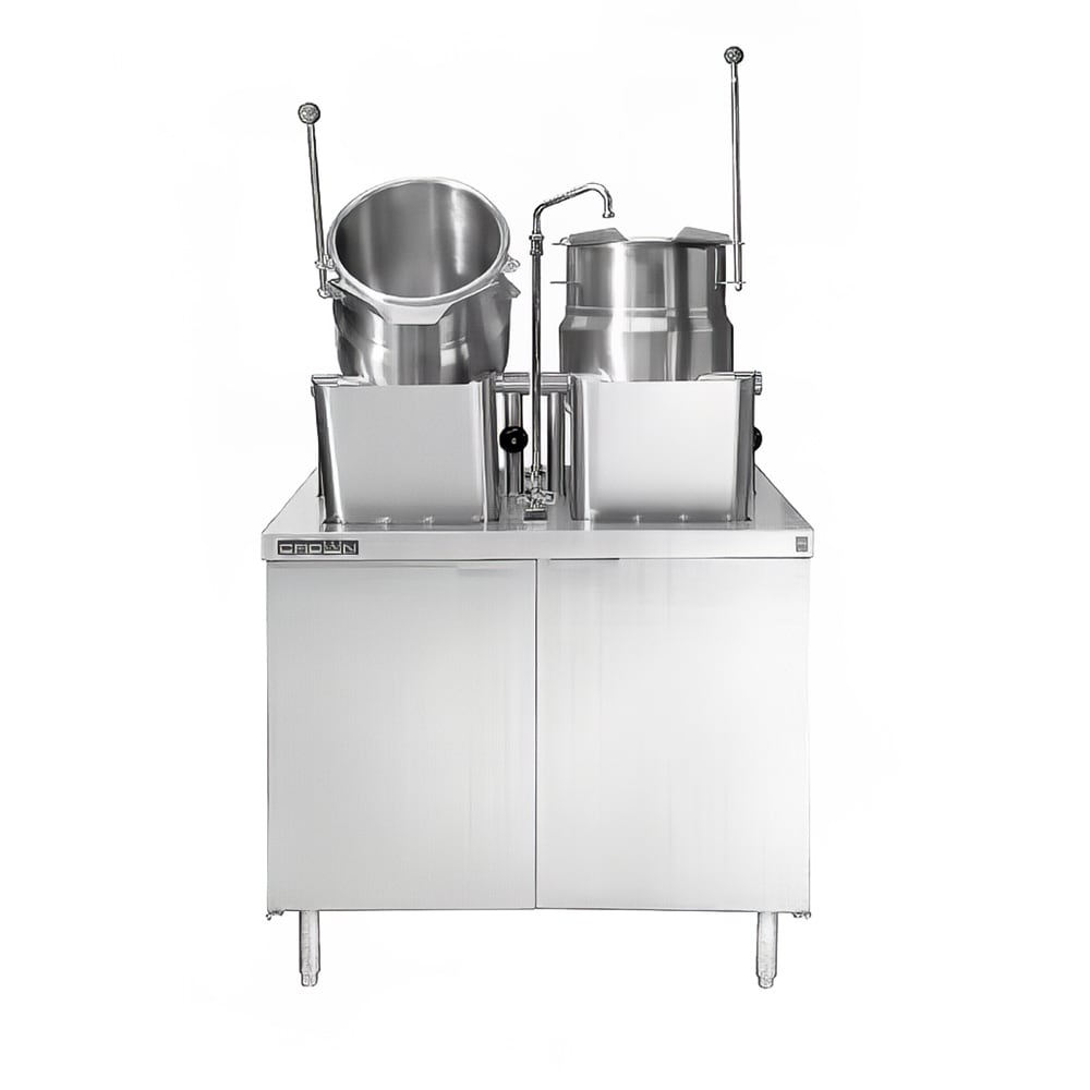 972-EMT1062083 (1) 6 gal. & (1) 10 gal. Steam Kettles - Manual Tilt, 2/3 Jacket, 208v/3ph
