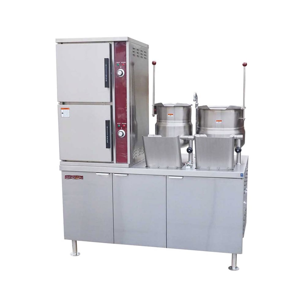 972-GCX266NG (6) Pan / (2) Kettle Convection Steamer - Cabinet, Natural Gas