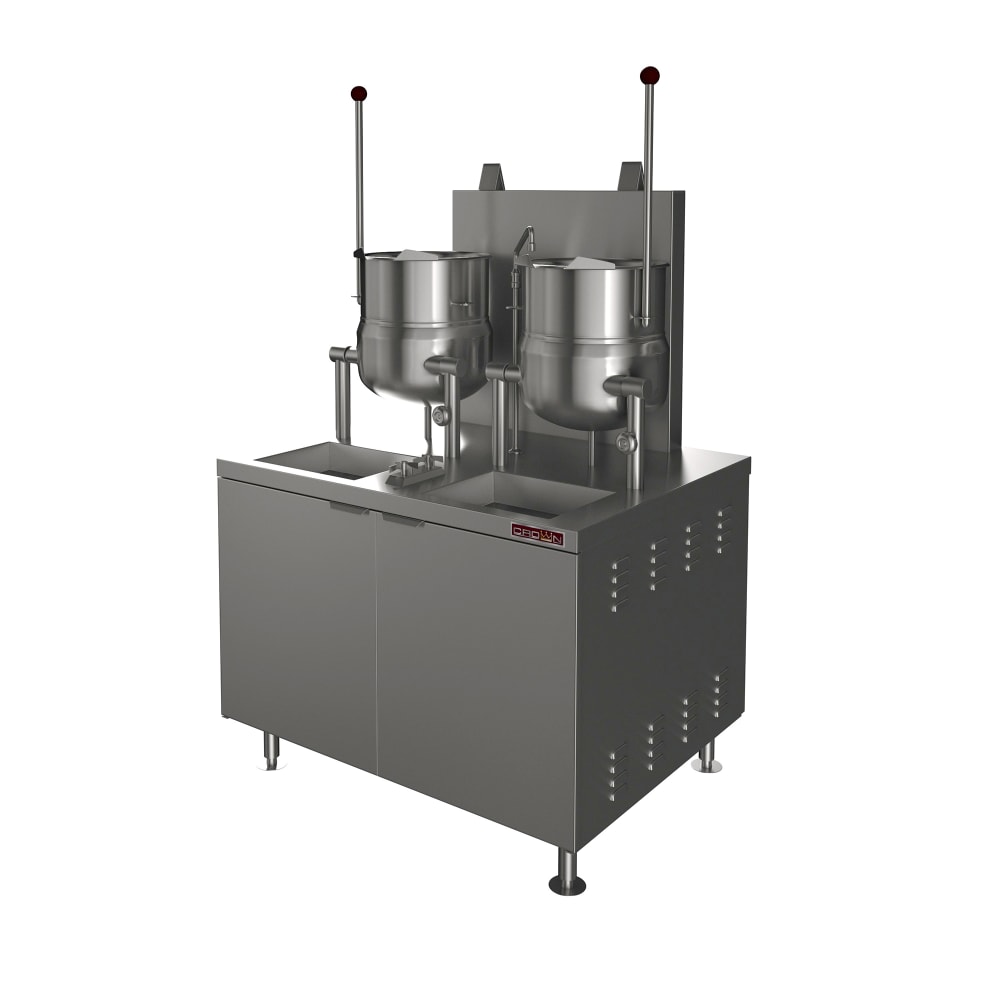 972-GMT1010NG (2) 10 gal. Steam Kettles - Manual Tilt, 2/3 Jacket, Natural Gas