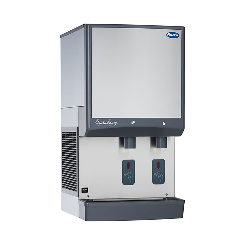 608-50HI425AS0DP 425 lb Wall Mount Water & Nugget Ice Dispenser - 50 lb Storage, Cup Fill, 11...