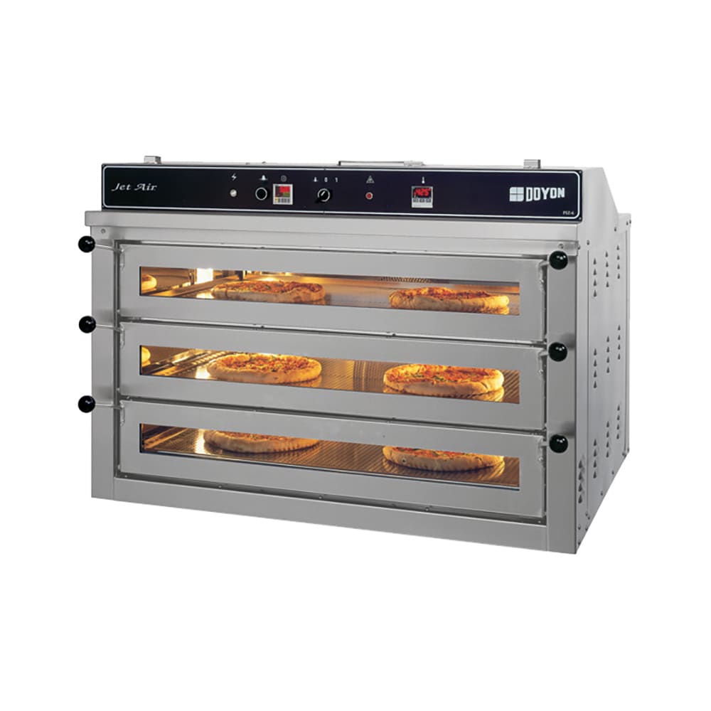 013-PIZ62201 Jet Air Countertop Triple Pizza Deck Oven - 220v