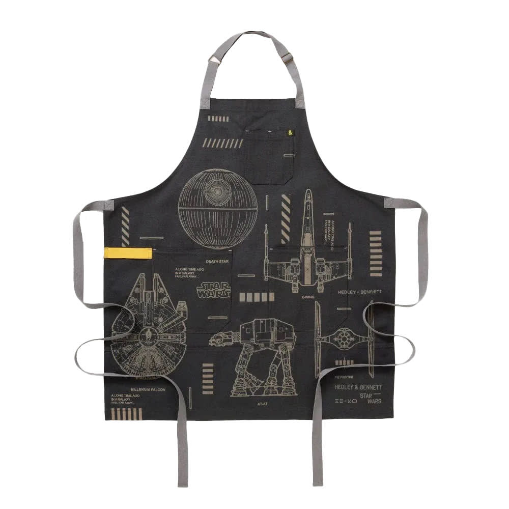 603-HB001799 Full Length Bib Apron w/ (2) Pockets - 33" x 30", Cotton, STAR WARS™ Galac...