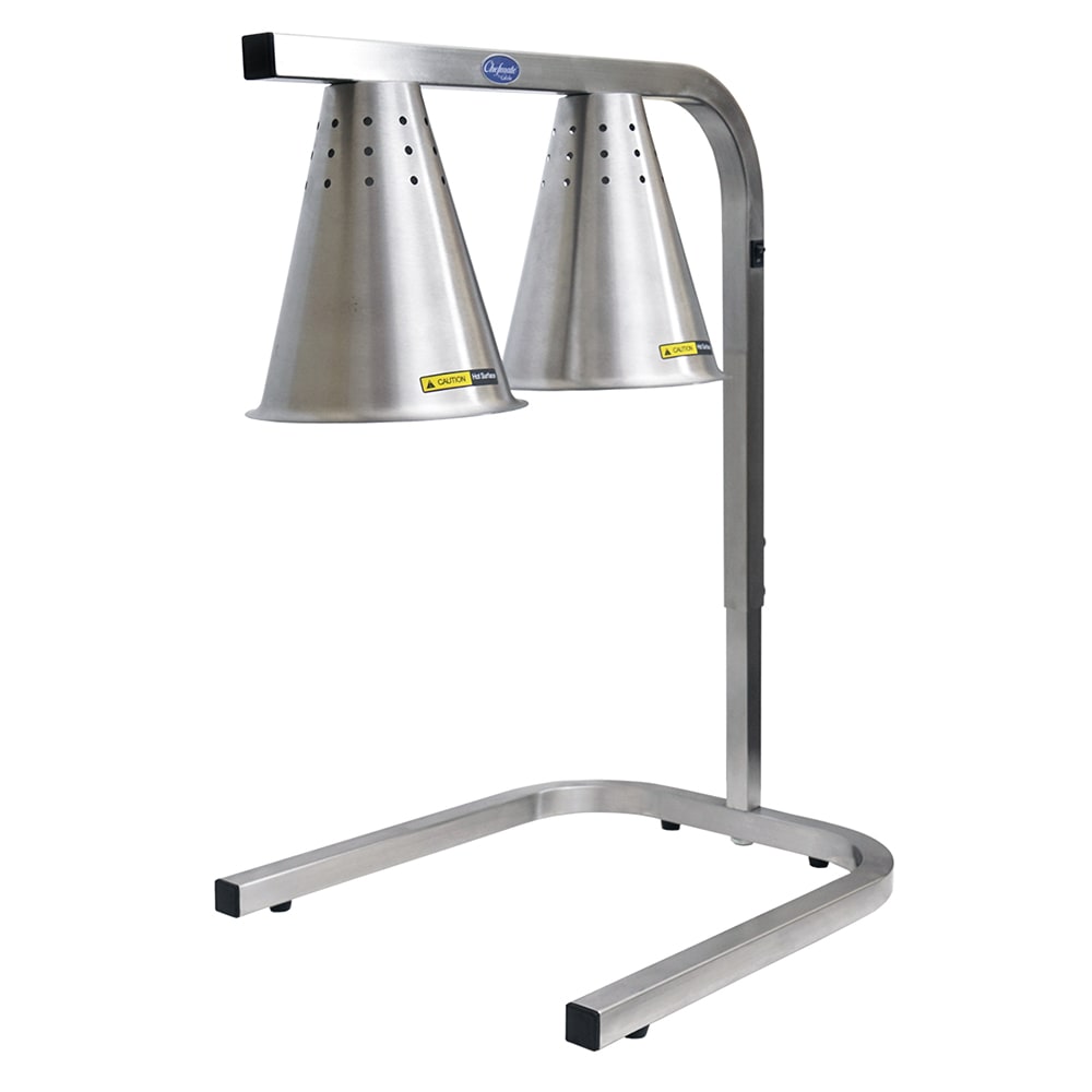 605-WL2 14 3/8" Countertop Heat Lamp w/ Adjustable Arm - 2 Bulb, Built In Toggle Switch, 120...