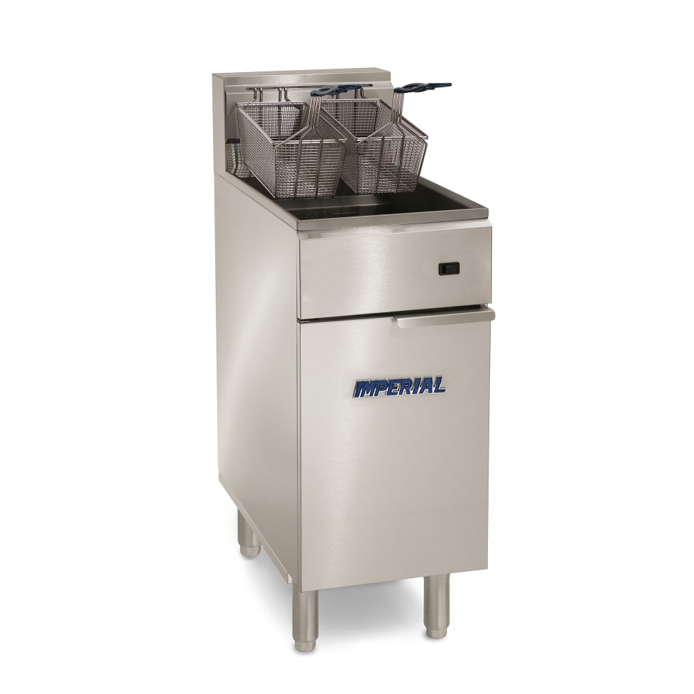 406-IFS40E240 Electric Fryer - (1) 40 lb Vat, Floor Model, 240v/3ph