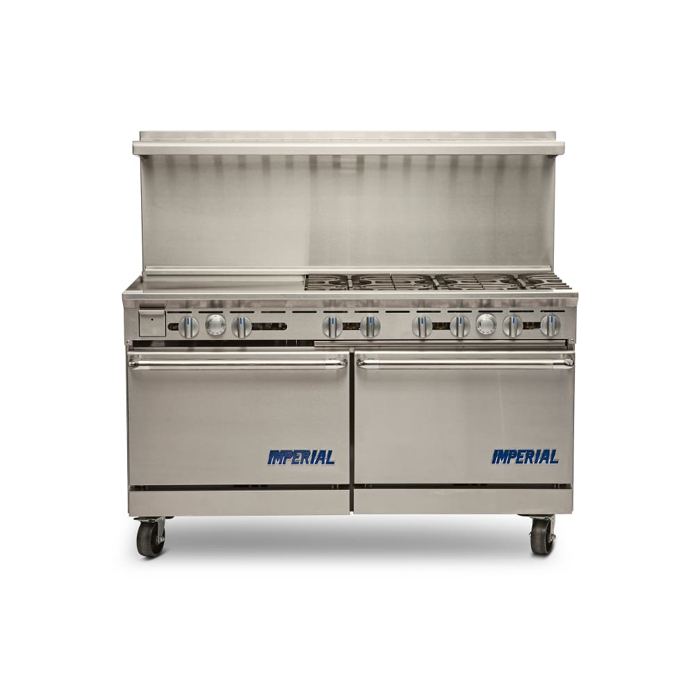 406-IR6G24LP 60" 6 Burner Gas Range w/ Griddle & (2) Standard Ovens, Liquid Propane