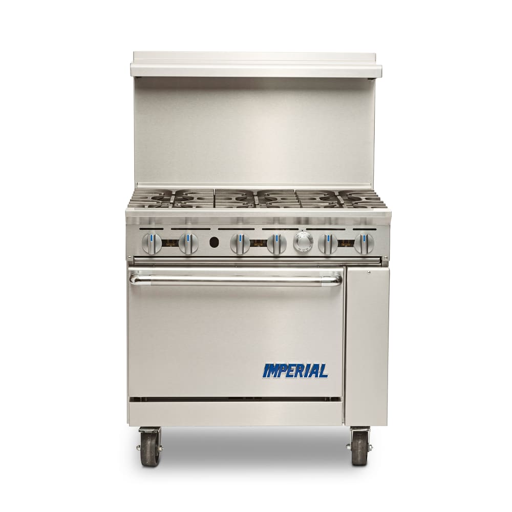 406-IR6NG 36" 6 Burner Gas Range w/ Standard Oven, Natural Gas