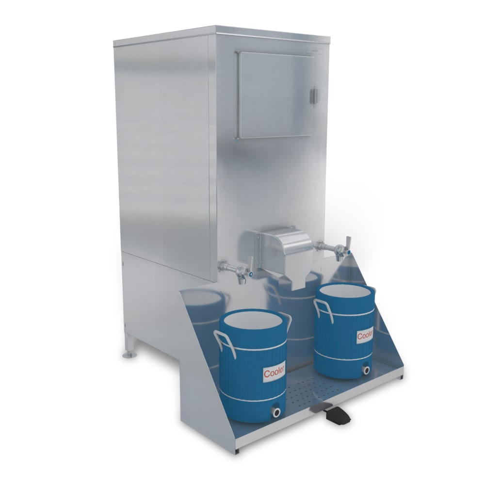 954-DISP500INDTF Floor Model Water & Cube Ice Dispenser - 647 lb Storage, Bucket Fill, 110v