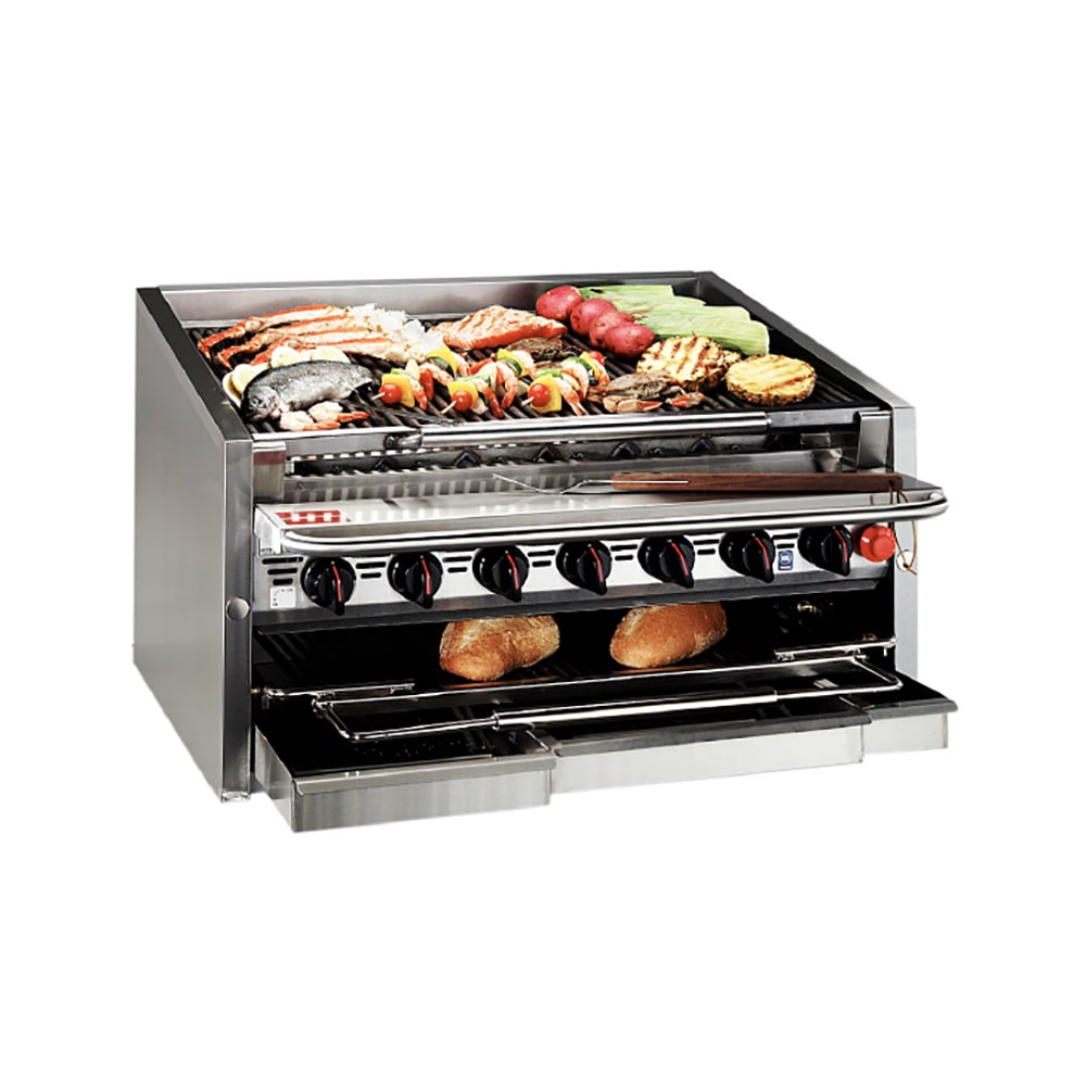 211-CMRMB660CRLP 60" Gas Charbroiler w/ Round Rod Top Grate, Liquid Propane