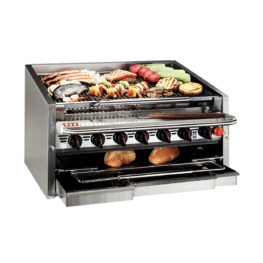211-CMRMB672LP 72" Gas Charbroiler w/ Round Rod Top Grates, Liquid Propane