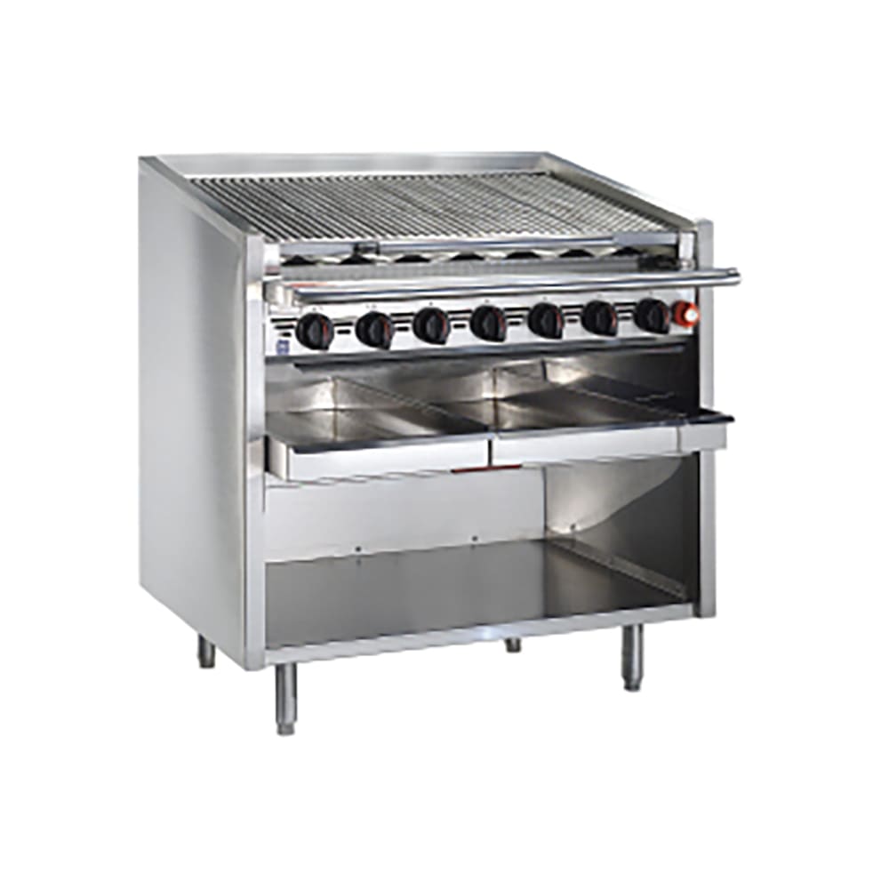 211-FMRMB624LP 24" Gas Charbroiler w/ Round Rod Top Grates, Liquid Propane