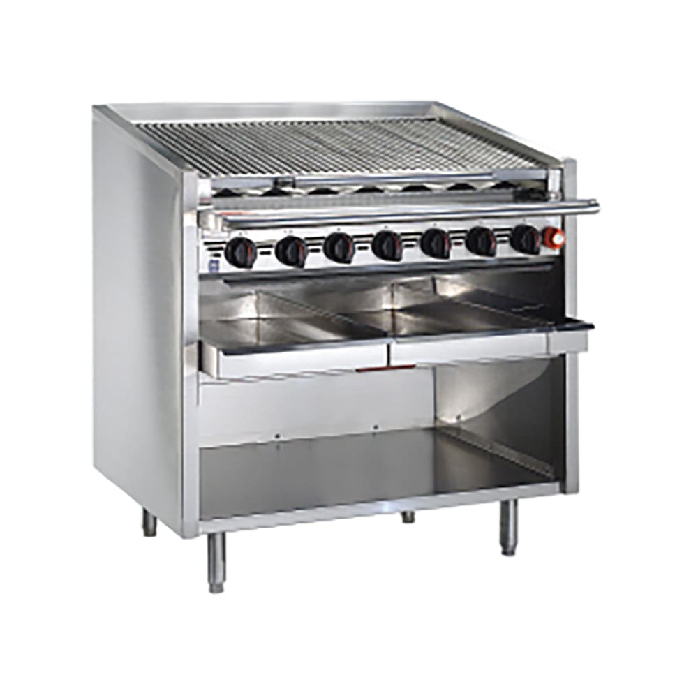 211-FMRMB672CRNG 72" Gas Charbroiler w/ Round Rod Top Grates, Natural Gas
