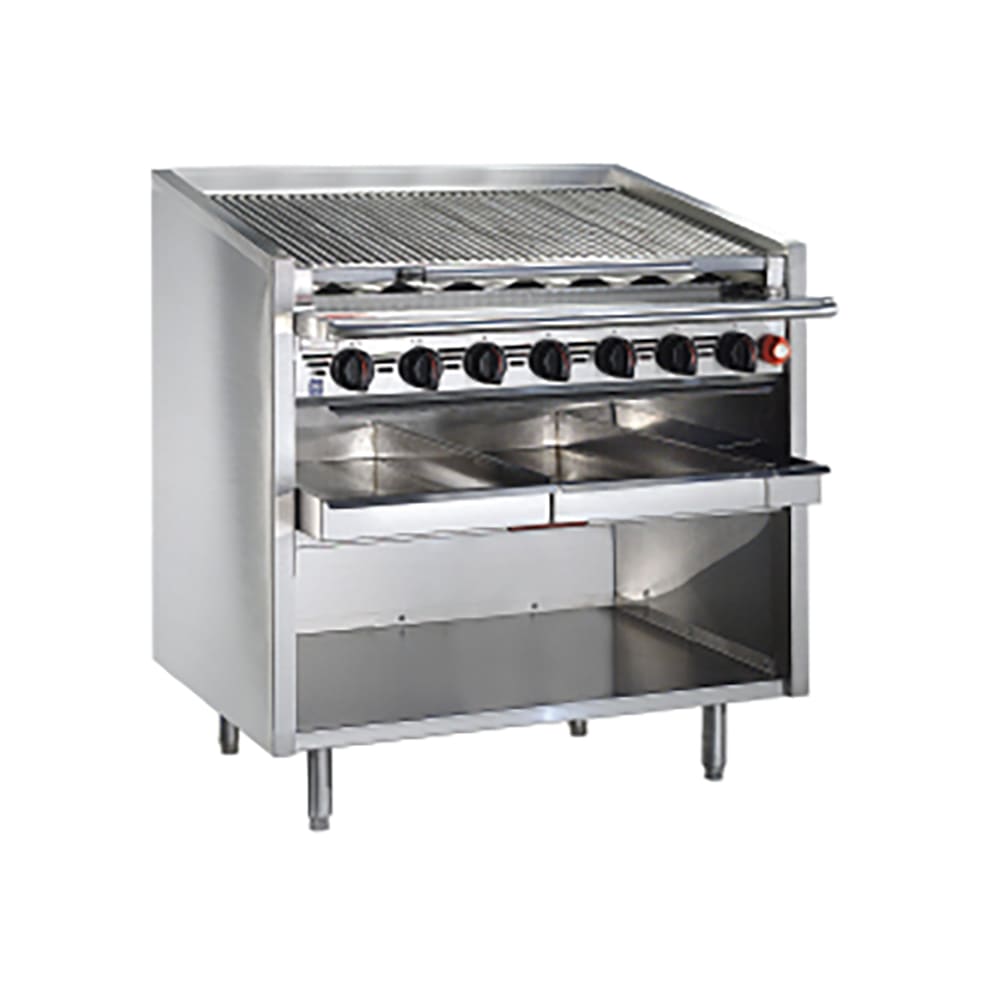 211-FMRMB672LP 72" Gas Charbroiler w/ Round Rod Top Grates, Liquid Propane