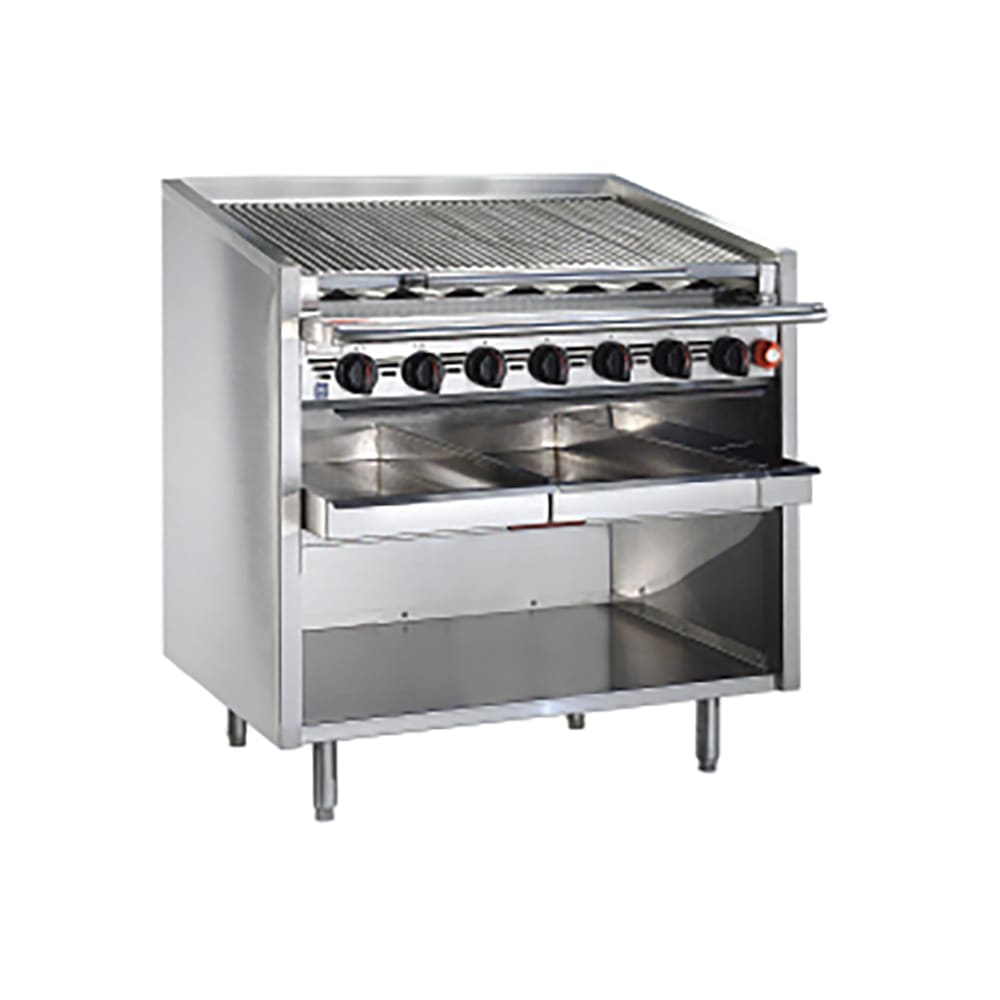 211-FMRMB660CRNG 60" Gas Charbroiler w/ Round Rod Top Grates, Natural Gas