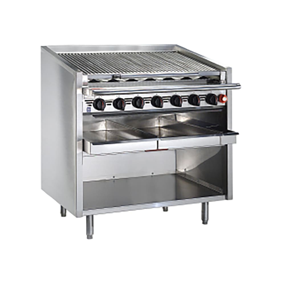 211-FMRMB660NG 60" Floor Model Stainless Radiant Charbroiler w/ EZ Tilt, Natural Gas