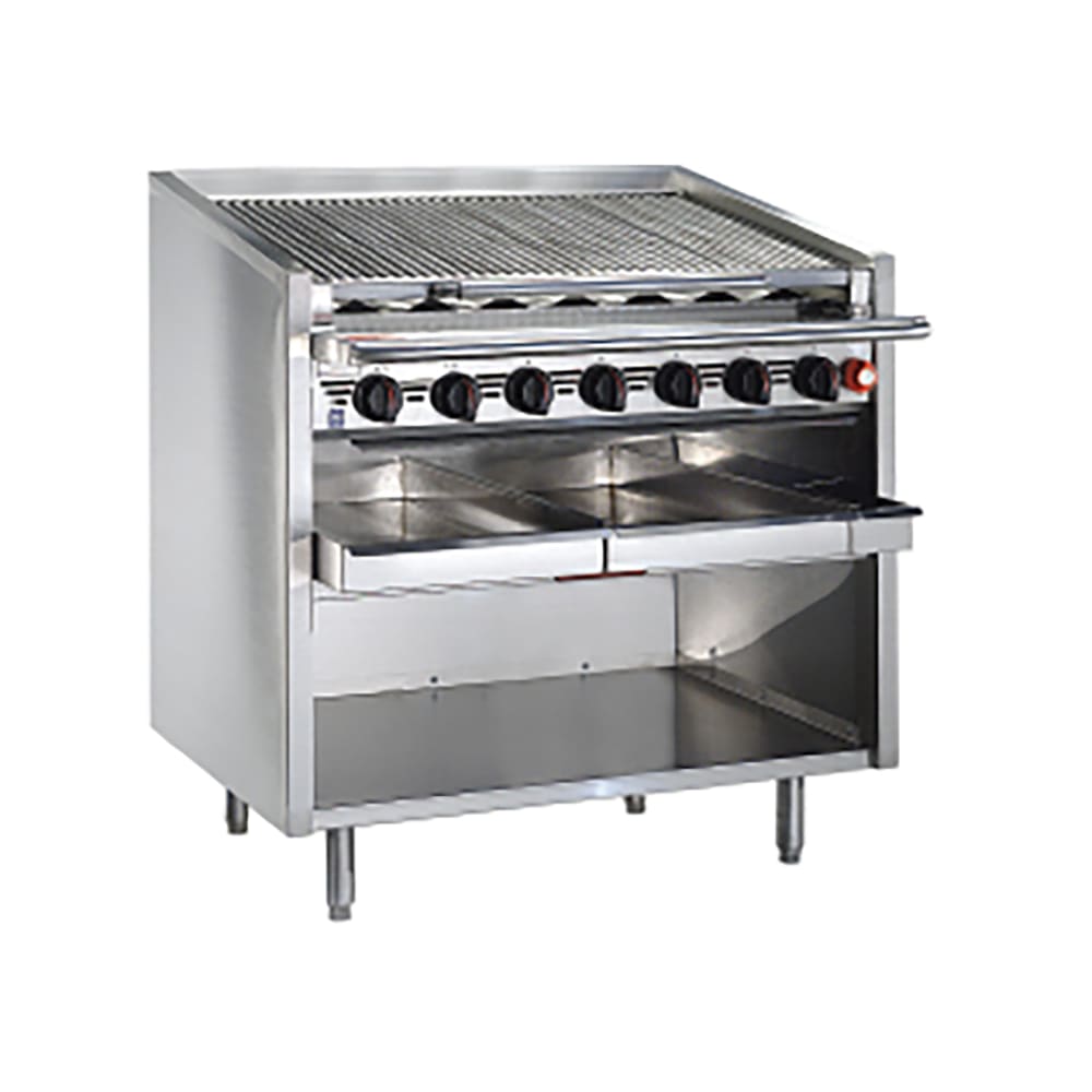 211-FMRMB672NG 72" Gas Charbroiler w/ Round Rod Top Grates, Natural Gas
