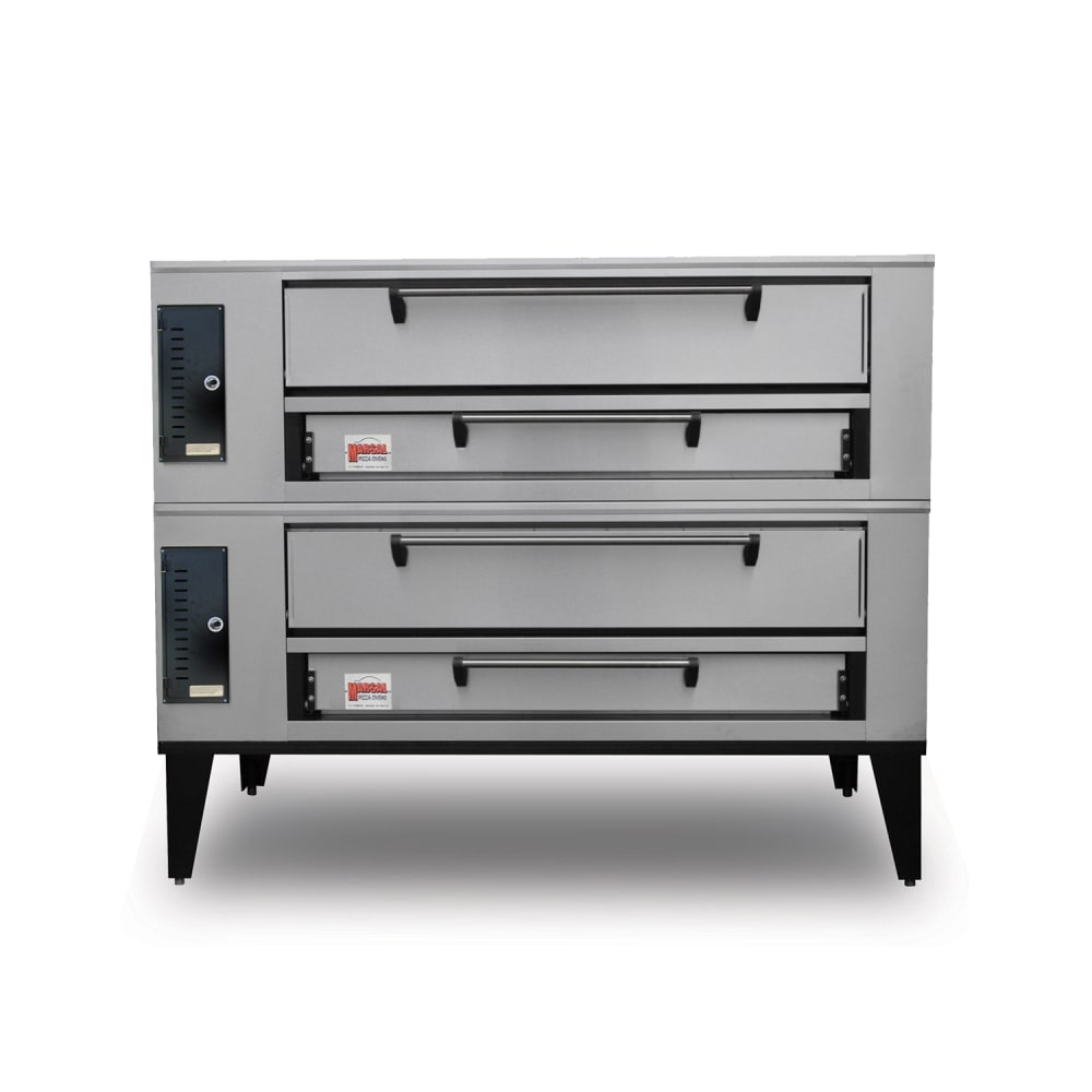 840-SD236STACKEDNG Floor Model Double Pizza Deck Oven - Natural Gas