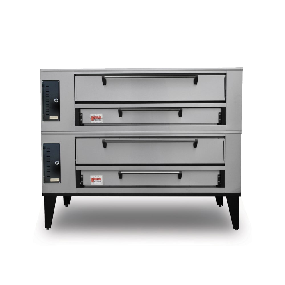 840-SD448STACKEDNG Floor Model Double Pizza Deck Oven - Natural Gas