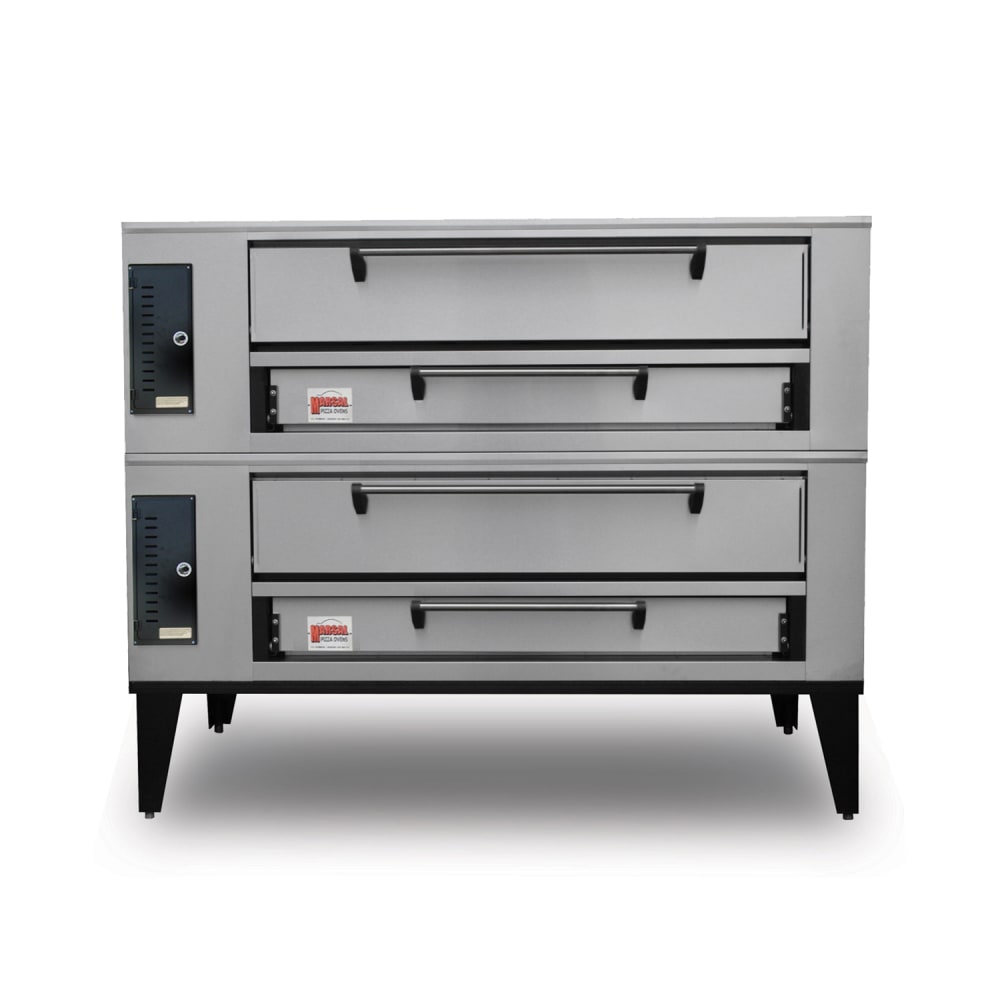 840-SD448STACKEDLP Floor Model Double Pizza Deck Oven - Liquid Propane