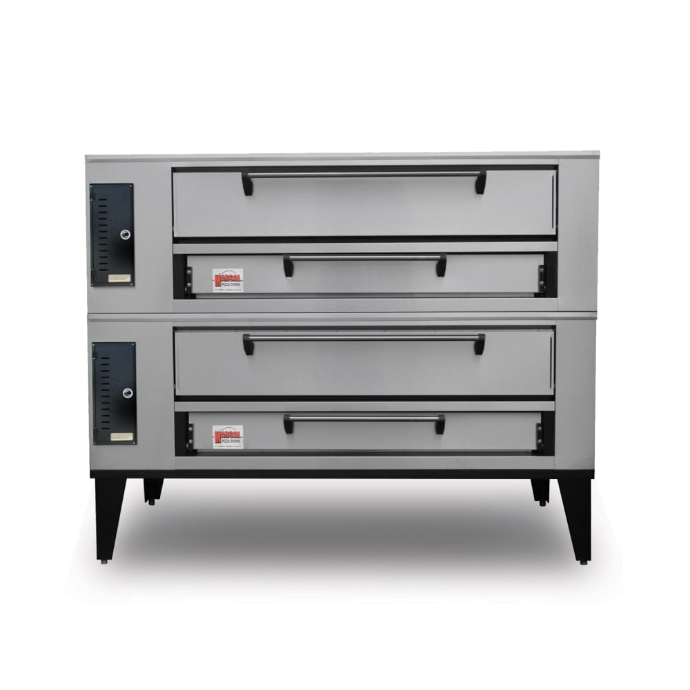 840-SD660STACKEDLP Floor Model Double Pizza Deck Oven - Liquid Propane