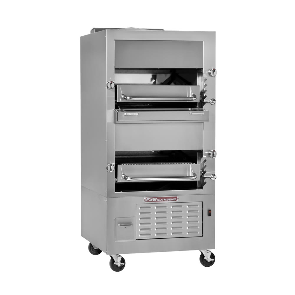 348-270NG Double Infrared Deck Radiant Broiler, Free Standing, Natural Gas