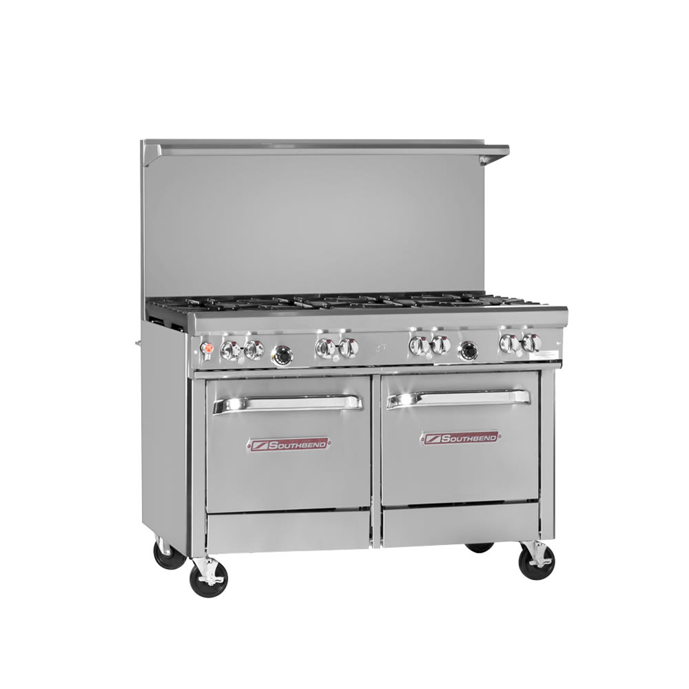 348-4483EE7RNG 48" 6 Burner Gas Range w/ (2) Space Saver Ovens, Natural Gas