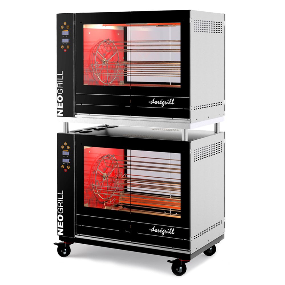 127-NEOGRILLN2DBL Néogrill Electric 2 Spit Rotisserie w/ 48 Bird Capacity, 220v