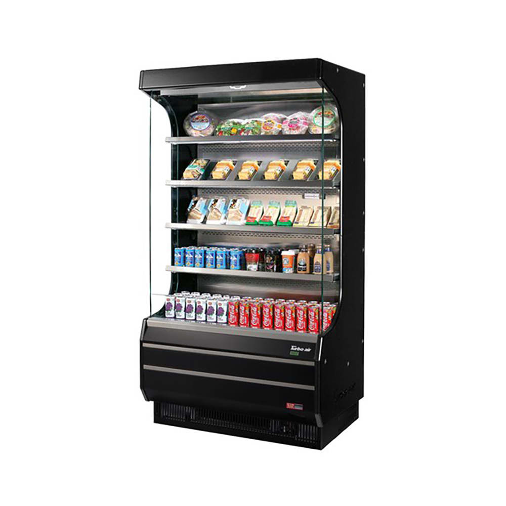 083-TOM40WBN 39 1/8" Vertical Open Air Cooler w/ (5) Levels, 115v