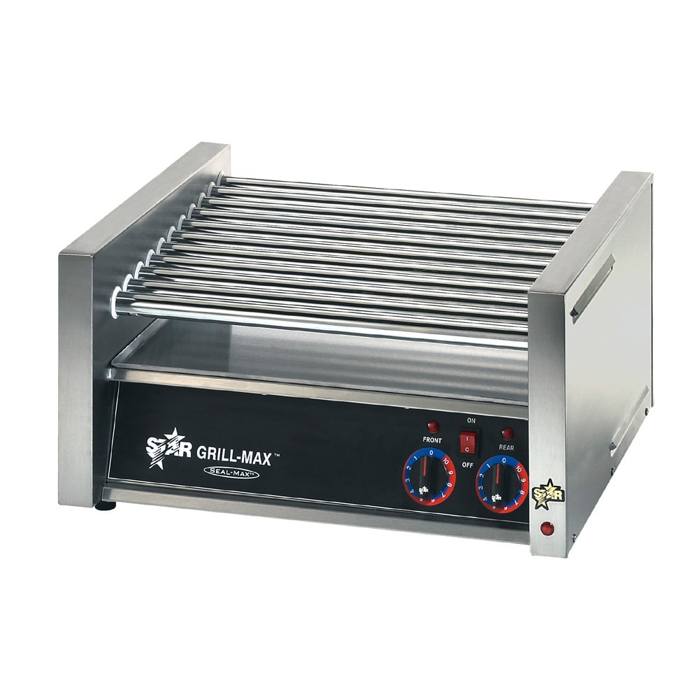 062-45C 45 Grill-Max® Hot Dog Roller Grill w/ Manual Controls - Slanted Top, 120v