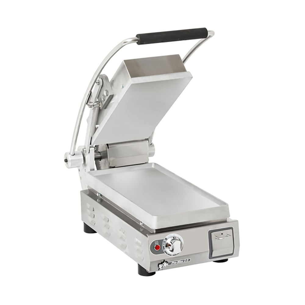 062-9DPST7A120V Single Commercial Panini Press w/ Aluminum Smooth Plates, 120v