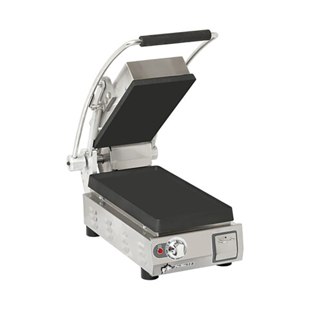 062-9DPST7IA120V Single Commercial Panini Press w/ Cast Iron Smooth Plates, 120v