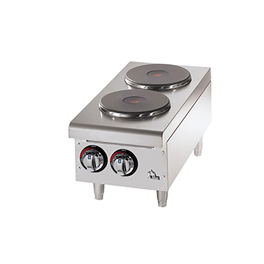 062-502FF 12" Electric Hotplate w/ (2) Burners & Infinite Heat, 208-240v/1ph
