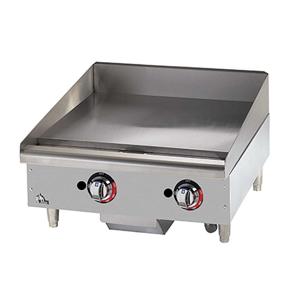 062-624TF 24" Gas Griddle w/ Thermostatic Controls - 1" Steel Plate, Convertible
