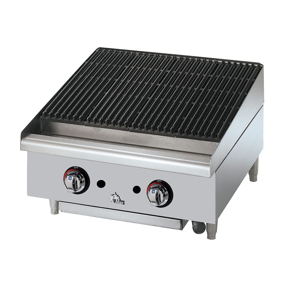 062-6124RCBF 24" Gas Charbroiler - Adjustable Manual Controls