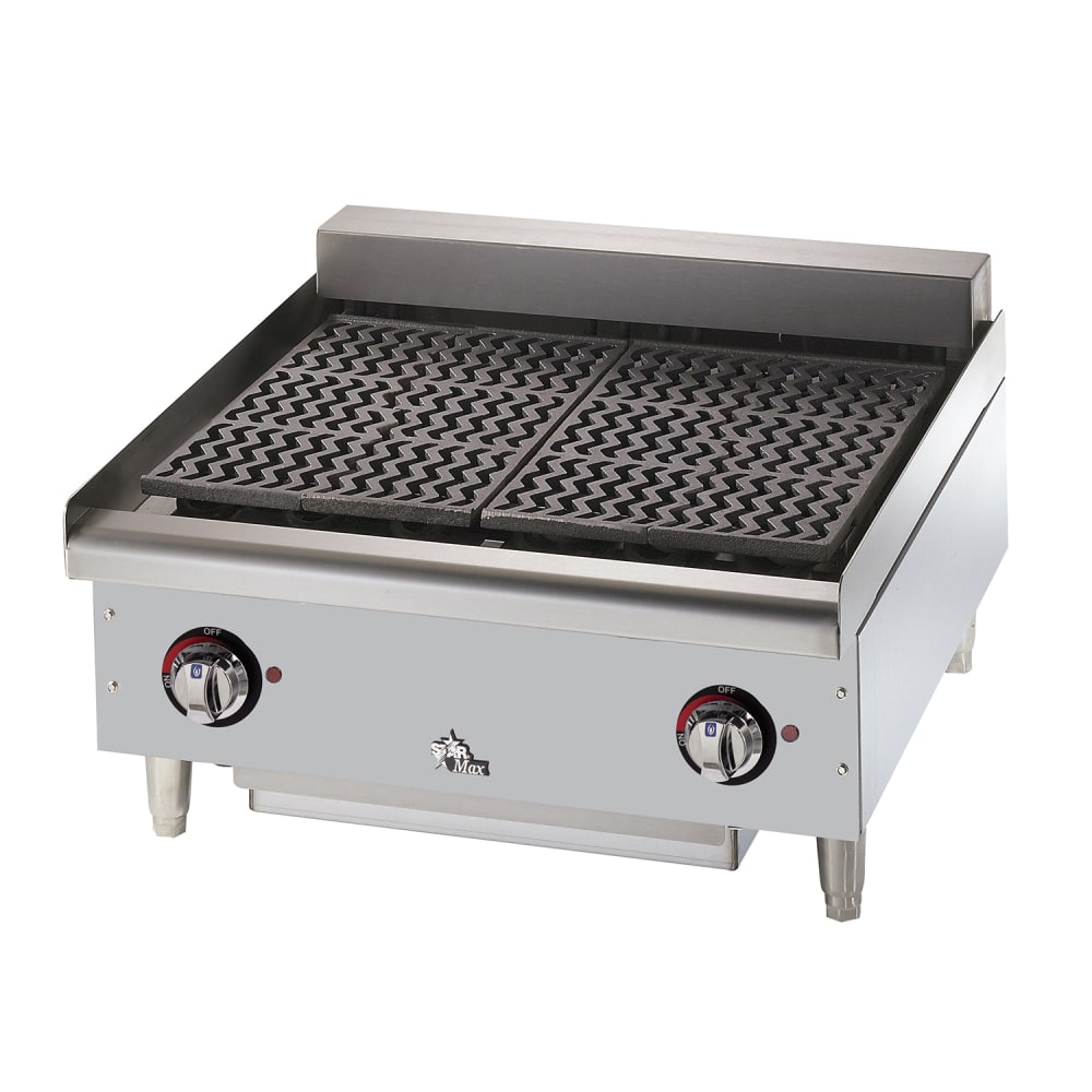062-5124CF2401 24" Charbroiler w/ Removable Cast Iron Grids & Water Pan, 240v