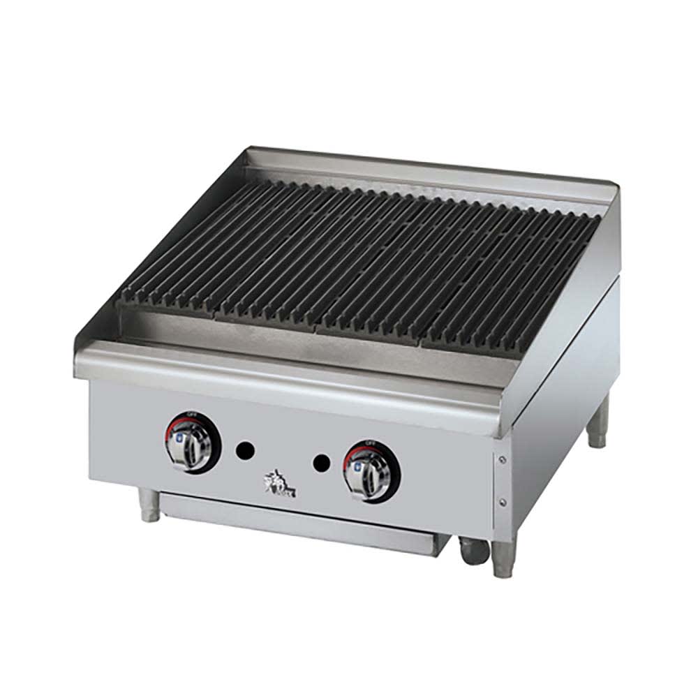 062-6024CBF 24" Gas Charbroiler - Cast Iron Grate, Adjustable Control Valve