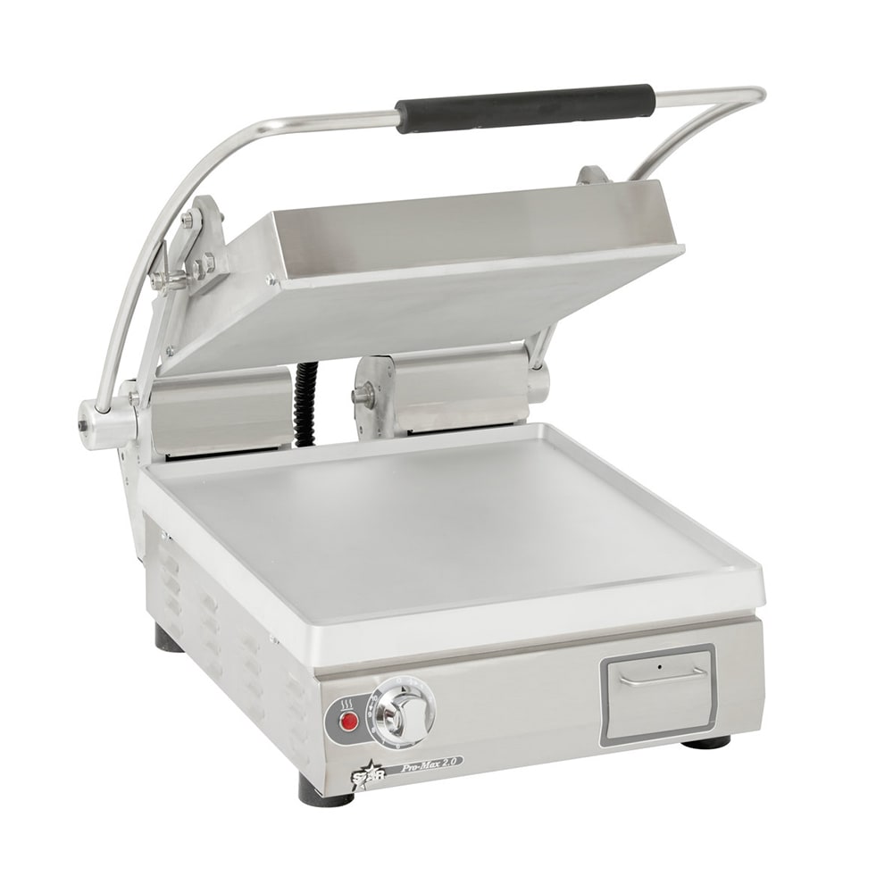 062-GR14B208 Single Commercial Panini Press w/ Aluminum Smooth Plates, 240v/1ph