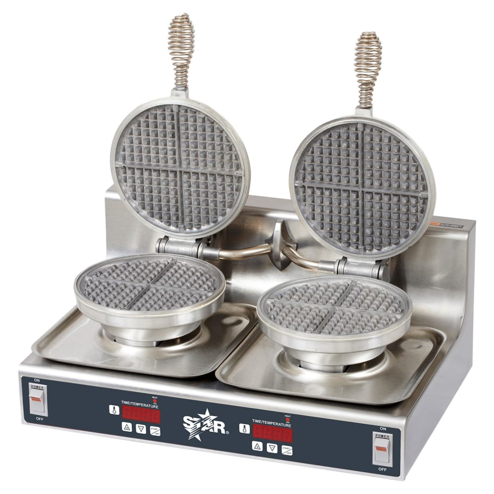 062-SWBD120 Double Classic American Waffle Maker w/ Aluminum Grids, 1800W, 120v