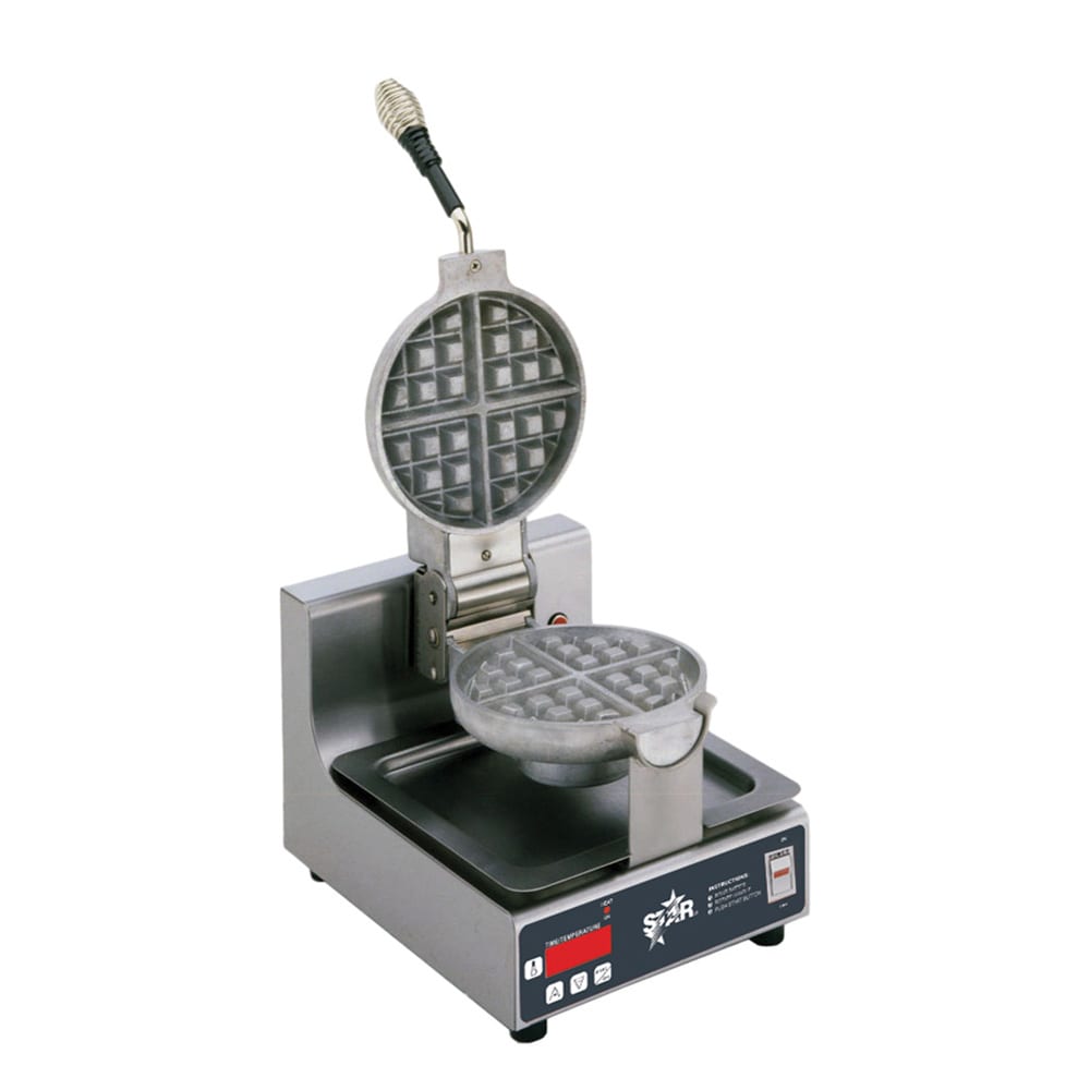 062-SWBB240 Single Classic Belgian Waffle Maker w/ Aluminum Grids, 912W
