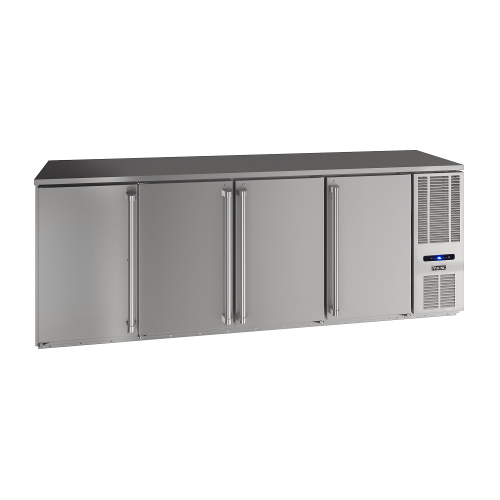 581-VCBR592SS01A 92" Bar Refrigerator - 4 Swinging Solid Doors, Silver, 115v