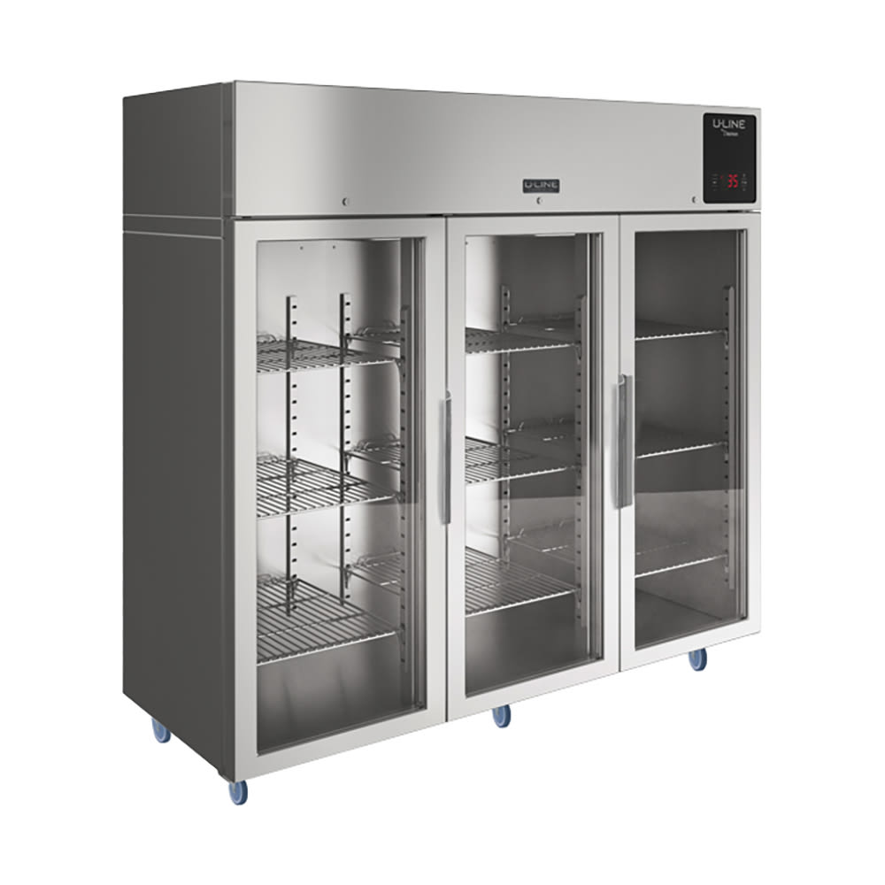 663-UCFZ585SG71A 86" Three Section Reach In Freezer, (3) Glass Doors, 115v