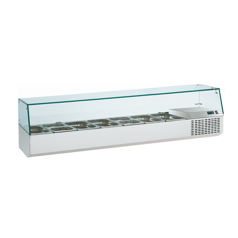 663-UCGAC166 65 1/8" Countertop Condiment Rail for Pizza & Salad/Sandwich, 115v