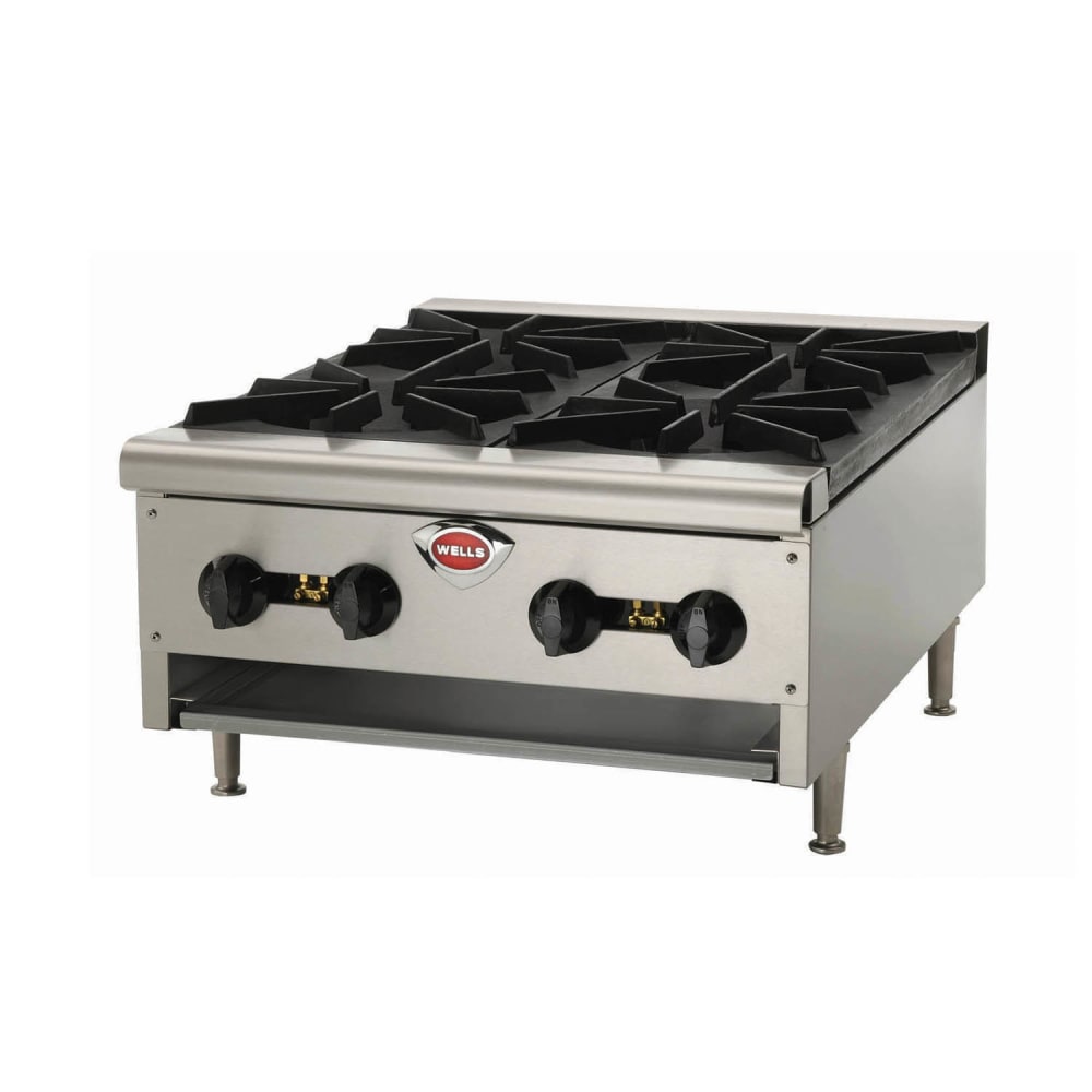 439-HDHP3630G 35 3/8" Gas Hotplate w/ (6) Burners & Manual Controls, Convertible