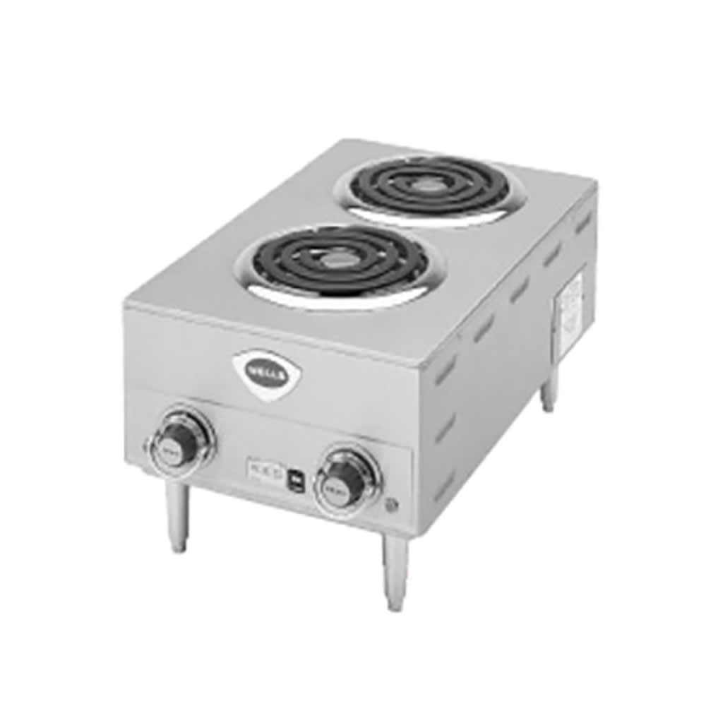 439-H63 14 3/4" Electric Hotplate w/ 2 Burners & Infinite Controls, 208/240v/1ph